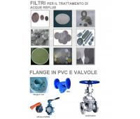 Filtri per il trattamenti di acque reflue - flange in PVC e valvole